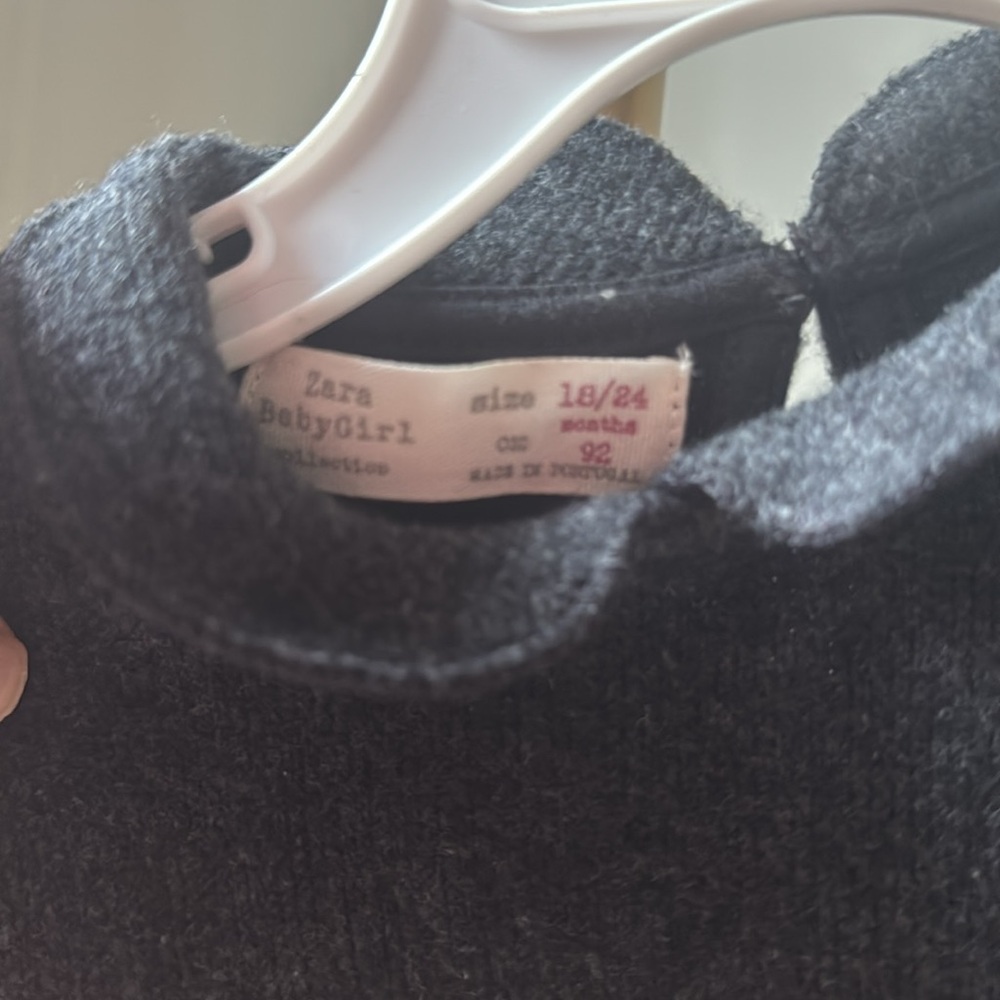 Zara Baby Girls Embroidered Bug & Dragonfly Knit Dress - Size 18-24M - Picture 4 of 8